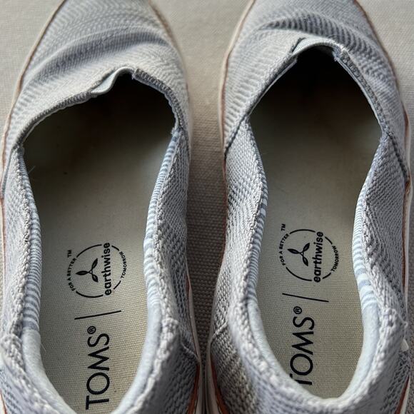 Tom’s Parker Cupsole gray slip-on durable and comfortable canvas sneakers 6.5 W - Picture 12 of 16